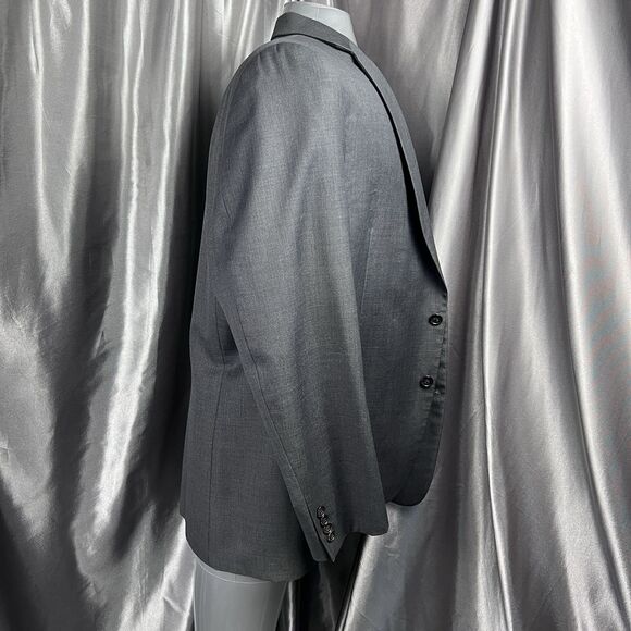 Lauren Ralph Lauren Mens Suit Jacket 50R Black Label Blazer Gray Wool Blend Prom - Picture 9 of 17